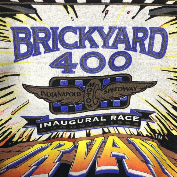 Vintage Nascar T-Shirt Brickyard 400 Inaugural Race Ernie Irvan Indianapolis - Picture 3 of 10